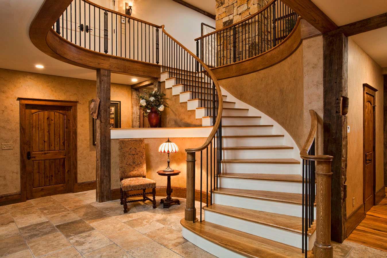 Photo of Brauner project, winding stair case, interior