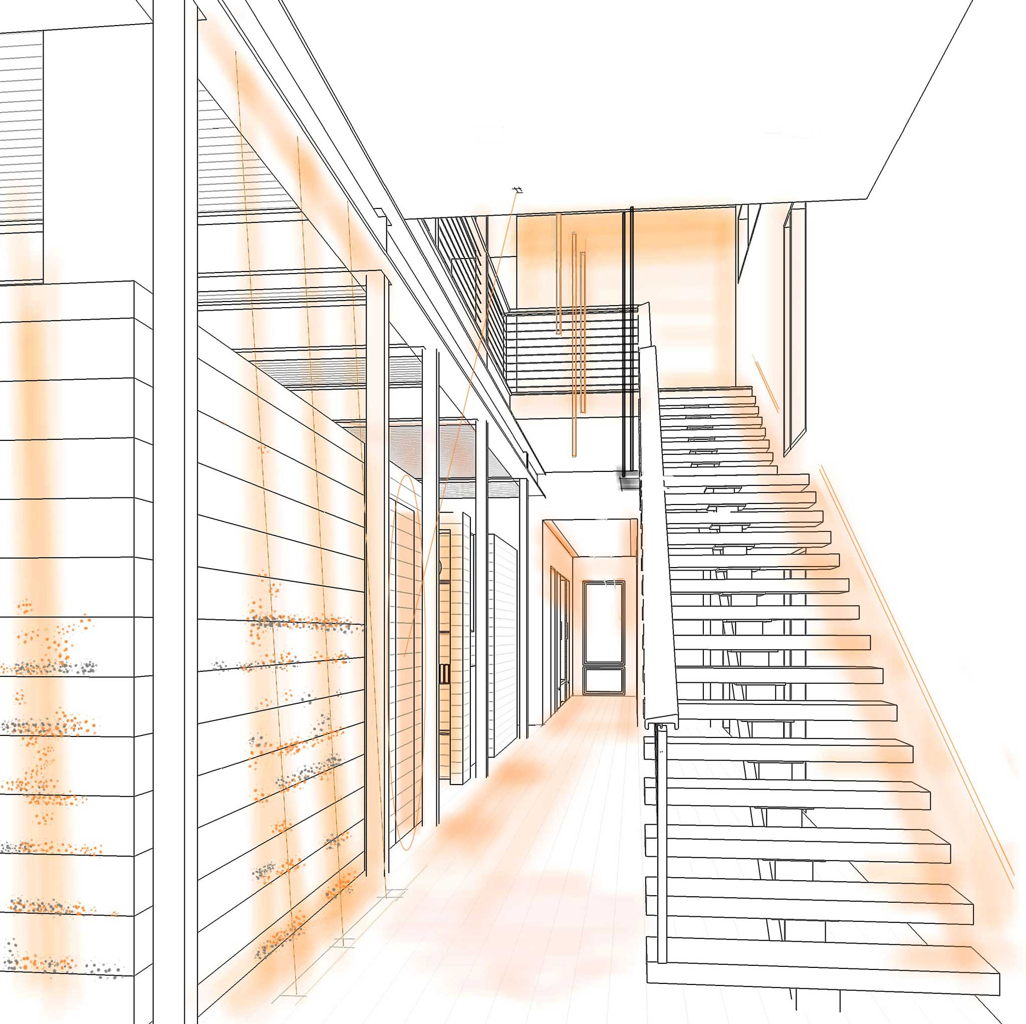 Buhac Project Sketch of Entry Stairs