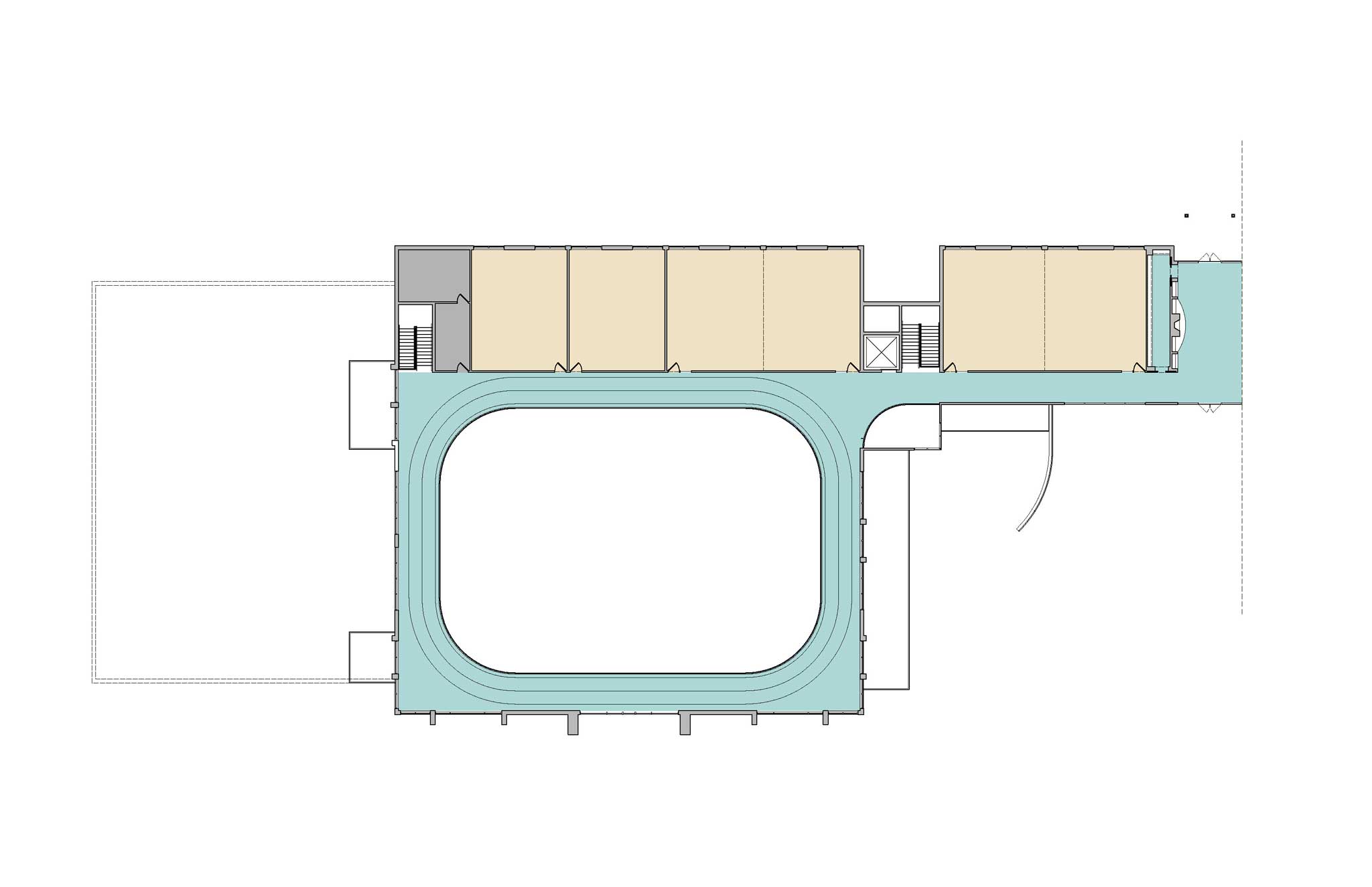 Technical drawing of Wilton Baptist Church Upper Level